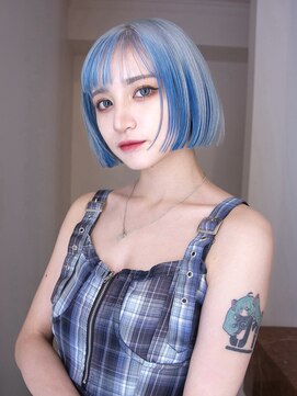 ユルク(JURK nagoya) 【TAIKI NOGUCHI】ボブ×パールブルー×ブルー