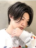 センターパートニュアンスパーマ韓国カルマパーマコンマヘア