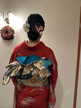 ナンバーエイト(number eight) 成人式ヘアセット◎大人可愛いルーズ編み込みアップスタイル