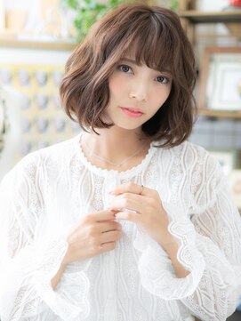 カバーヘア ブリス 志木南口駅前店(COVER HAIR bliss) くせ毛風斜めバングくすみカラー小顔大人ボブc6浦和20代30代40代