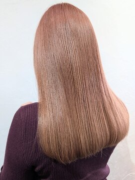 ミロア 薬院(miroa) ピンクベージュ ハイトーン ダメージレス 艶髪カラー