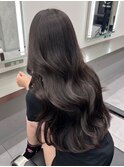 小顔外ハネミディアムアッシュ20代30代40代くびれミディ韓国ヘア