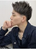 スーツ短髪 ツーブロック 束感 モテる黒髪 フェザーパーマ A0505