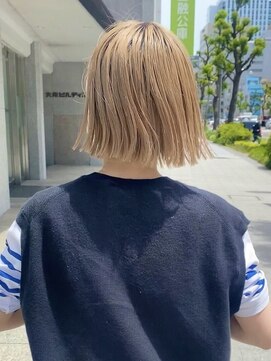 パークレーン アイス イヴェン(park lane ICI yeven) ブリーチなしダブルカラーミディアムボブ20代30代40代夏カラー