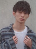 かき上げヘア　ニュアンスマッシュ　サイドパート　ビジネス