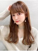 2wayバングでイメチェン！顔まわりレイヤーくびれヘアが人気