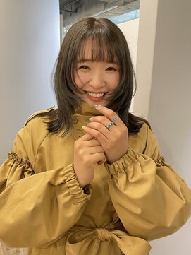 カノエ(canoe) 顔周りレイヤー×髪質改善トリートメント×オリーブグレージュ