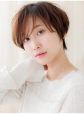 大人可愛いフェザーショートグランマッシュパーマZ川口30代40代