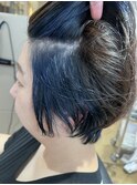 インナーカラーをブルーで楽しむショートボブ　archive垂水