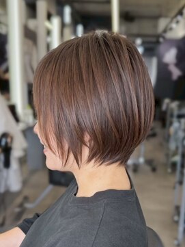 ブレス ヘアデザイン(BLESS hair design) 東静岡ショートボブくびれショートイルミナカラー顔周りレイヤー