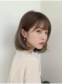 耳かけショートボブ/髪質改善/アッシュベージュ/【大宮】