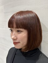 ピークアブー 表参道(PEEK-A-BOO)&nbsp;ワイドバングボブ／オレンジブラウン