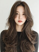ヴィッカエコル (vicca 'ekolu)&nbsp;レイヤーカット/ハッシュカット/ダークブラウン/カーテンバング