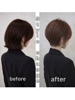 エイミーバイアフロート(amie by afloat) 大人の丸みショートで叶える首元すっきり小顔ヘア
