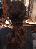 リボンポニーテール