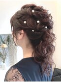 パーティーヘアダウンスタイル
