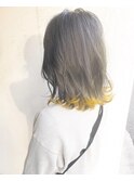【Marl】イエローカラーの裾グラデーション♪