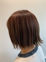 ロンドフルール 大宮東口(Lond fleur)&nbsp;【Lond fleur 石畑結華】オレンジブラウン切りっぱなしボブ