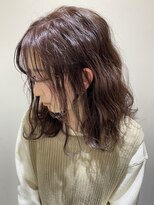 フォーク FOLK 【FOLK】波巻きミディアム♪くすみカラー ダブルカラー 透け感