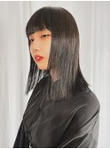 黒髪ロブ