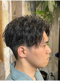 メンズツイスパアップバング