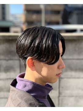 ノイセル 西本町(Noisyle) セクシーセンターパートナチュラル毛流れメンズパーマ