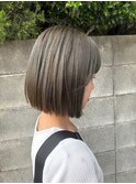 オリーブグレージュ★切りっぱなしボブ