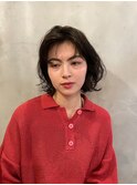 【若松 詩季】大人ボブ/ニュアンスパーマ/ブリーチなしカラー