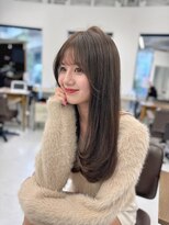 ハピネス 梅田茶屋町店(HAPPINESS)&nbsp;韓国ヘア/レイヤー/顔まわりカット/ブリーチなし/グレージュ