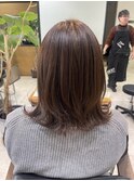 マットベージュで赤みを消したブラウンへ!