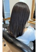 白髪ぼかし×暗めアッシュ