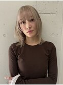 ミルクティーベージュ/ハイトーン/ダブルカラー/ケアブリーチ