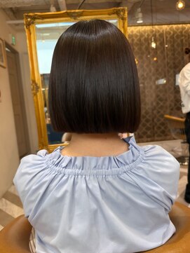 ロンドアベニール 北千住(Lond avenir) ブリーチなしチェリーブラウン髪質改善縮毛矯正酸性ストレート