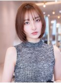 20代30代切りっぱなしボブ/髪質改善ボブ/顔周りレイヤーカット