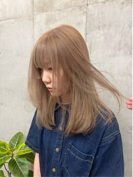 ソルトウォーター(SALT WATER) ハニーベージュ/レイヤーカット/ブリーチあり/恵比寿/代官山
