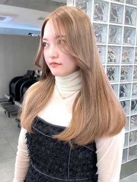 サンクマーケット 渋谷(cinq MARKET) 渋谷ミルクティーベージュハイトーンカラーヘーゼルベージュ30代