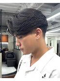 メンズセンターパート