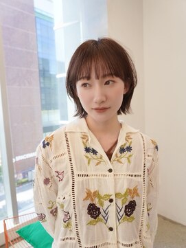 ディッセンバー 伊勢崎(December) 切りっぱなしボブ/ミニボブ/丸くないボブ/ヘーゼルベージュ