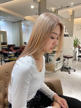 アンス 大阪梅田(ANs.) 10代20代★大人かわいいダブルカラーブリーチミルクティーカラー