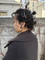 フェンヘアーアイス 中目黒(Fen.hair ici)&nbsp;お呼ばれツインアレンジ♪ガーリーお団子ヘアアレンジ