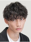 大阪梅田ツイストスパイラルパーマ波巻きパーマセンターパート