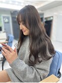 ダークブラウン/前髪/透け感暗髪/イメチェン/髪質改善