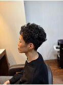 鎌倉メンズセンターパートフェザーパーマ２０代３０代