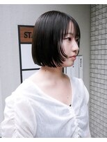 ニール シトロン 名古屋 伏見 丸の内(NEELU citron) 顔周りレイヤーボブ×透明感オリーブグレージュ
