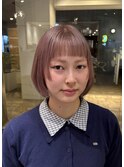 ピンクベージュボブ