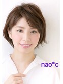 【生駒/nao*c】大人かわいい丸みシルエットハンサムショート