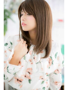 ヘアアンドビューティー ミック(Hair & Beauty miq) 斜めバングの好感ストレートa