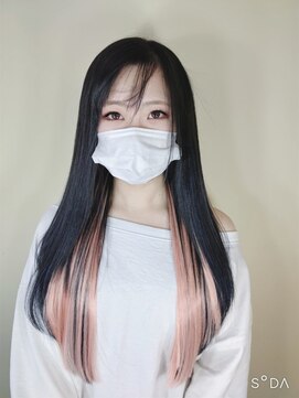 ウィット アンド ラファム Wit &La Famme ブルーブラックにインナーカラーをエクステで