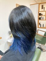ハルララヘアー(harurara hair)&nbsp;【harurara hair大分/明野】レイヤー×インナーカラー×ブルー