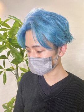 リタヘア(Re:ta Hair) メンズの水色カラー  【飯田淳平】Re:ta Hair